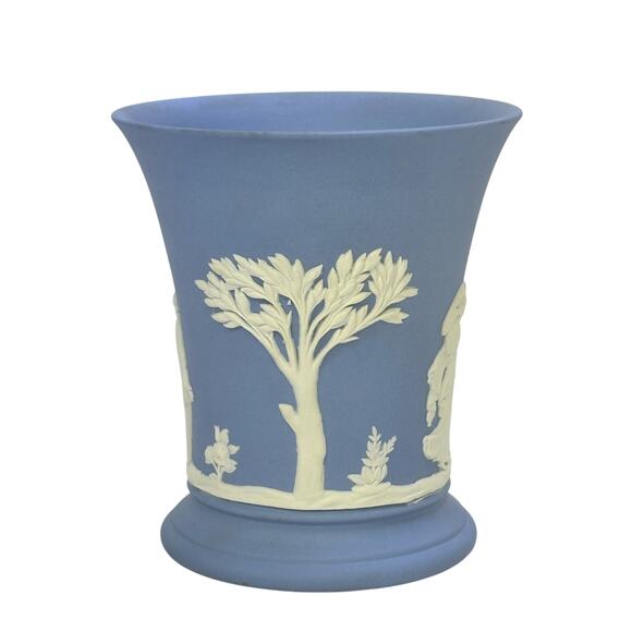 Wedgwood Blue Jasperware Goblet/Vessel/Vase 1959 Excellent - Picture 3 of 7